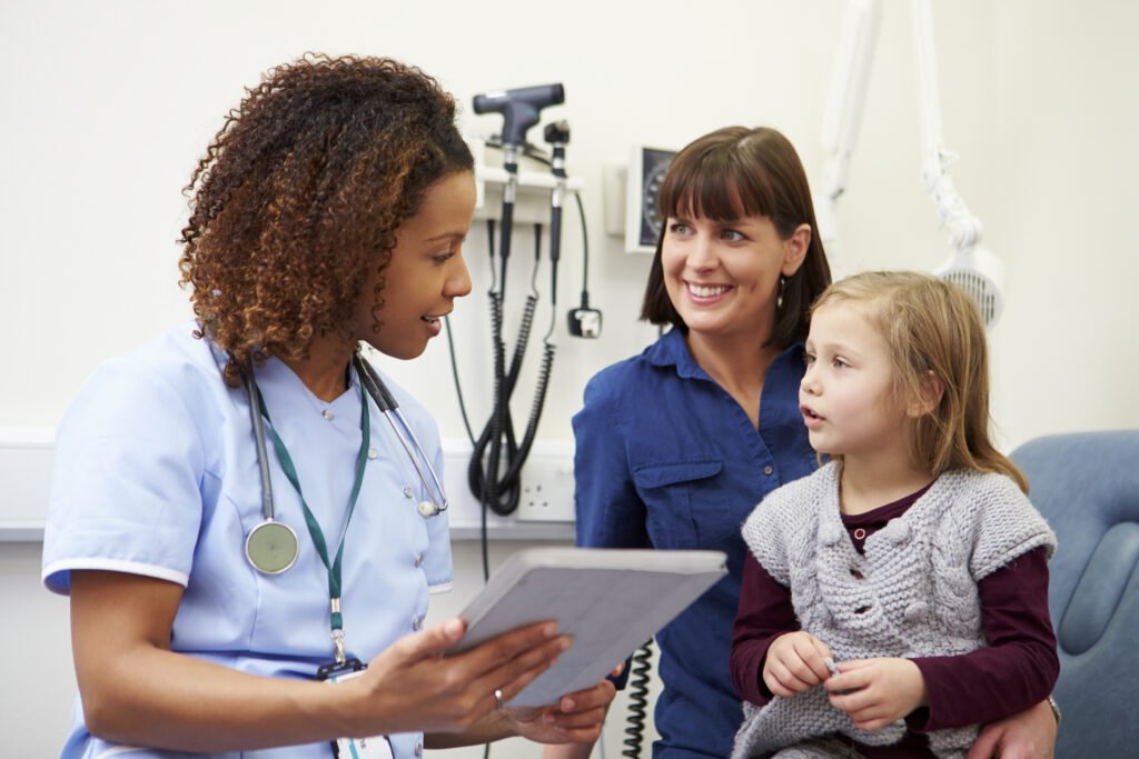 Appointment,For,Mother,And,Daughter,With,Nurse